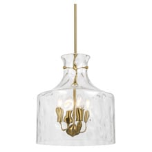 Coronado Dimpled Glass Bell Jar 4 Light Pendant